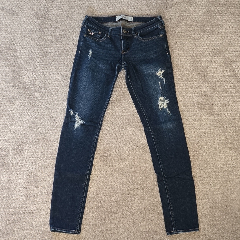 Hollister Distressed Dark Blue Women's Jeans